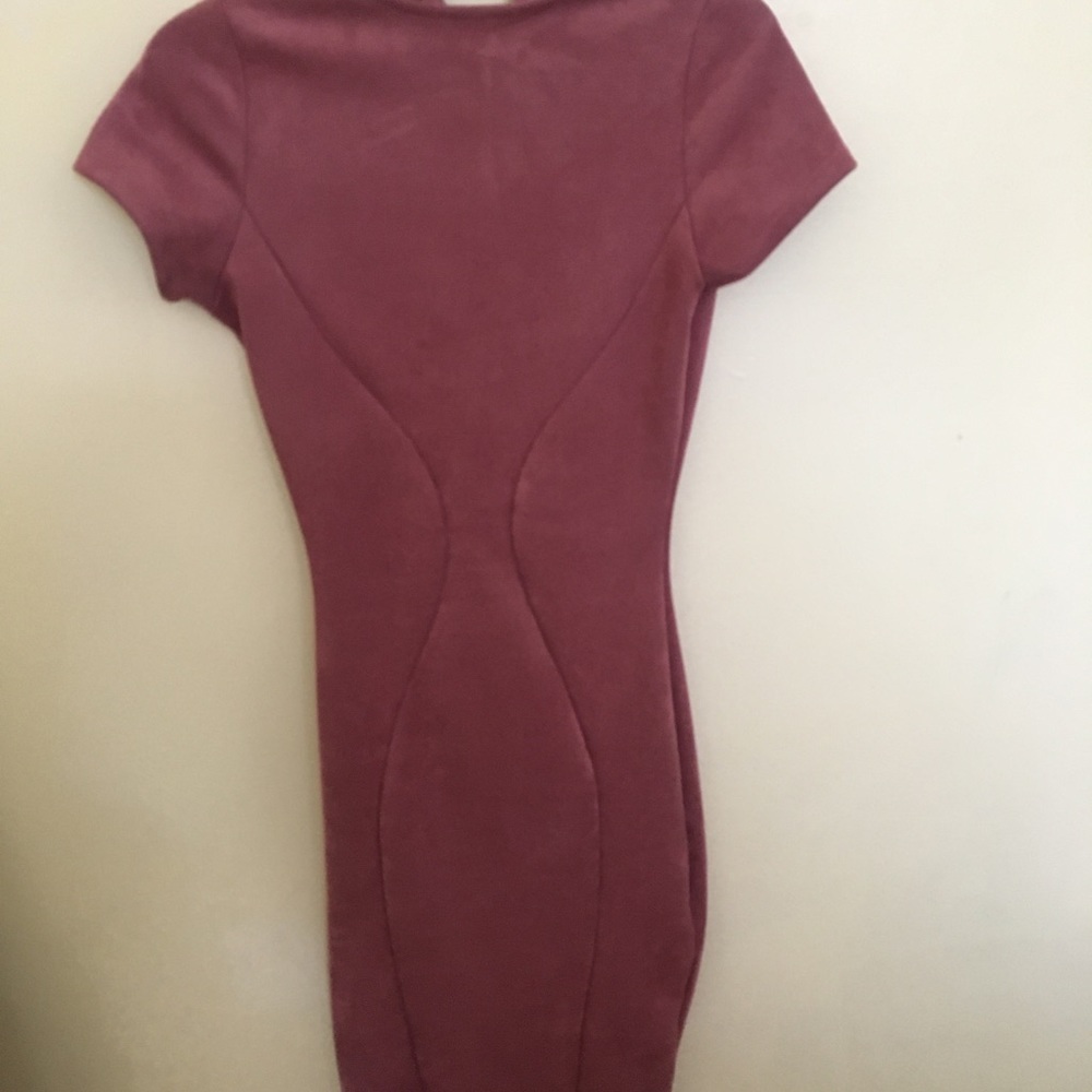 light pink body con dress